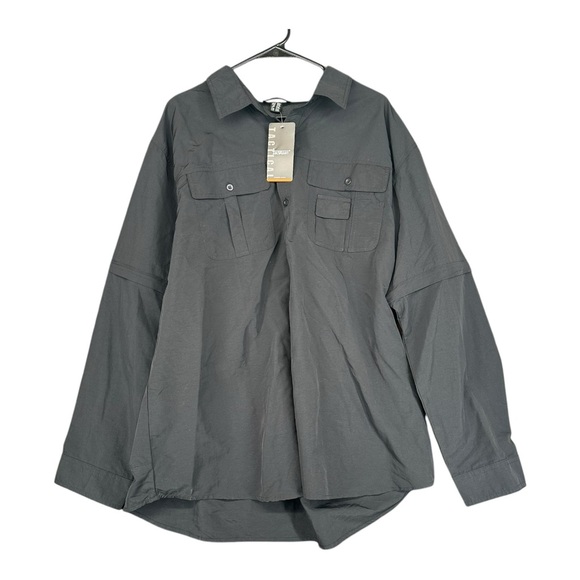 Tacvasen NWT Men’s 2XL Black Button Tactical Outdoor Sports‎ Button Shirt Nylon - Picture 1 of 13